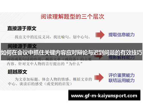 如何在会议中抓住关键内容应对辩论与迟到问题的有效技巧 如何在会议中抓住关键内容应对辩论与迟到问题的有效技巧
