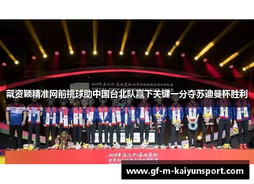 戴资颖精准网前挑球助中国台北队赢下关键一分夺苏迪曼杯胜利 戴资颖精准网前挑球助中国台北队赢下关键一分夺苏迪曼杯胜利