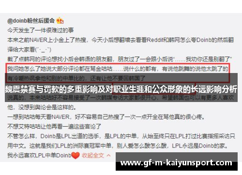 魏震禁赛与罚款的多重影响及对职业生涯和公众形象的长远影响分析